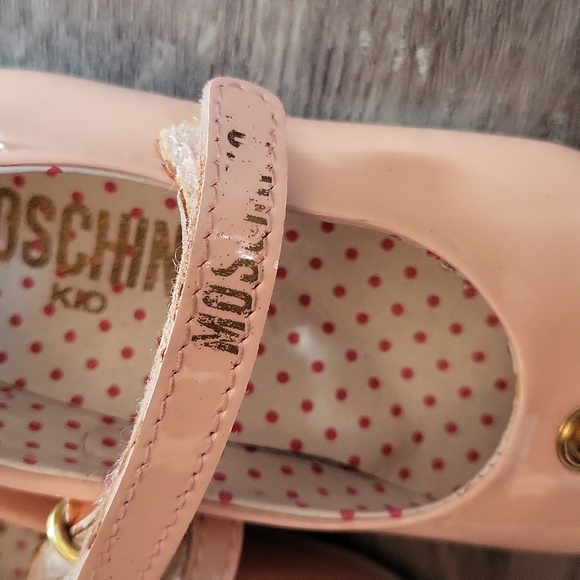 Moschino l pink shoes l baby l size 4 l baby shoe l designer l flat l soft peach - Picture 8 of 8